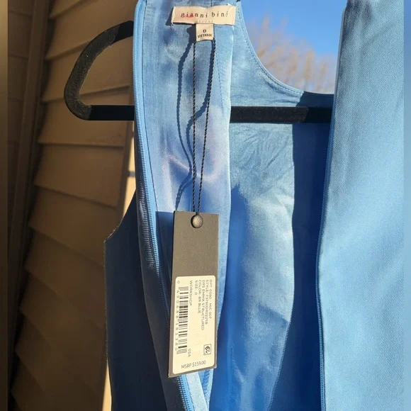 🆕🦋 Gianni Bini Blue Mini Dress Cocktail Party Size 0,10 Casual Party Modern - Picture 14 of 15